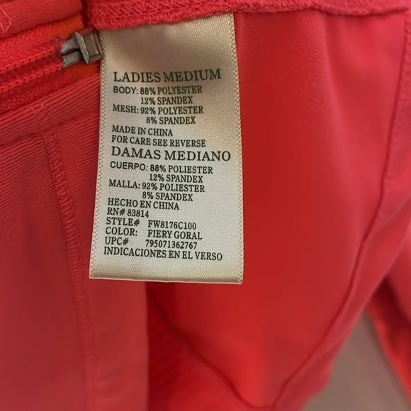 TANGERINE BRIGHT ACTIVEWEAR ZIP UP JACKET (M) - Picture 6 of 7